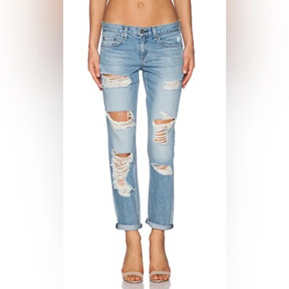 rag & bone • destroyed boyfriend jeans | 28 - Picture 1 of 16